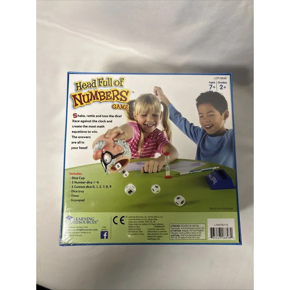 Learning Resources Head Full Of Numbers Math Game Sealed